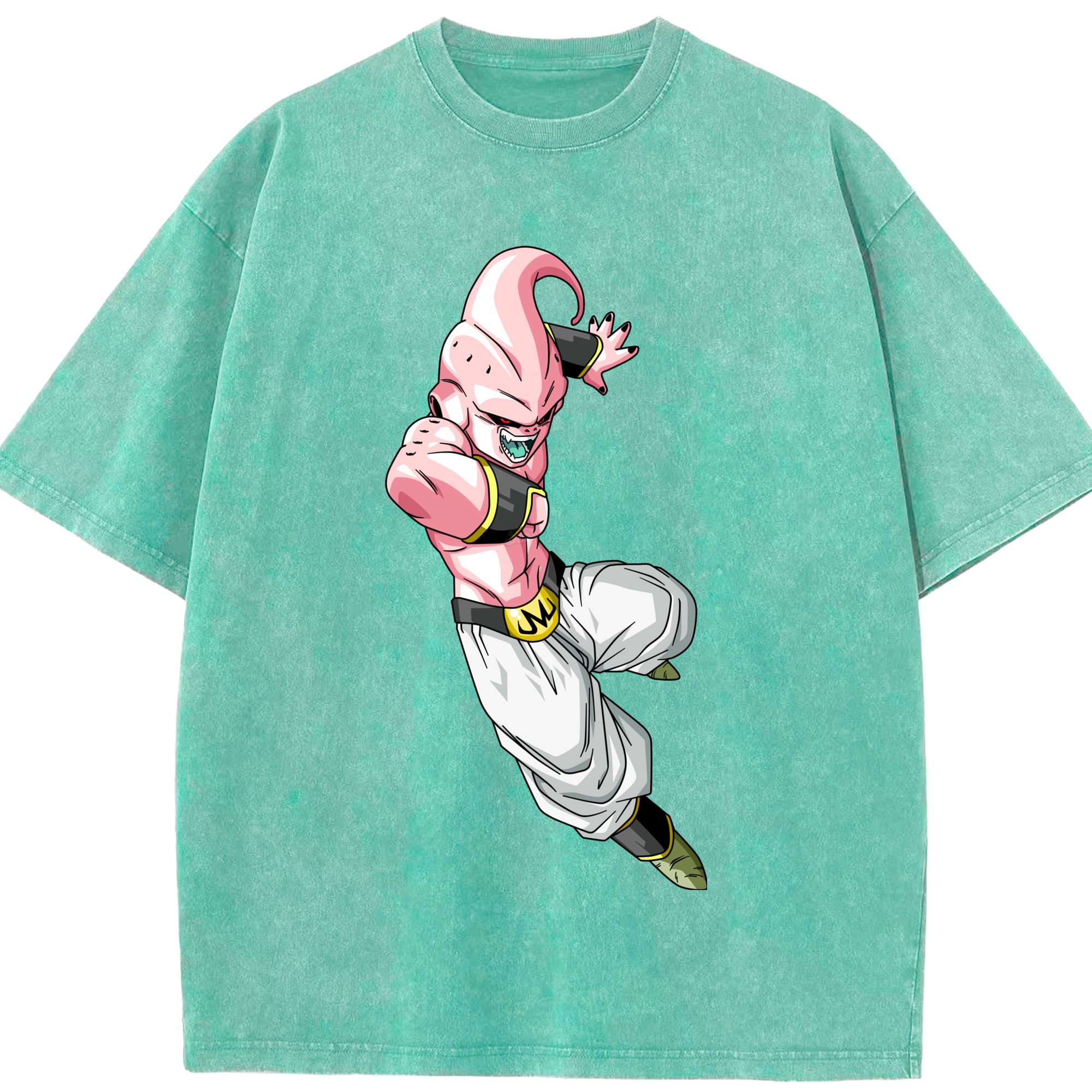 ドラゴンボール 魔人ブウ DRAGON BALL Majin Buu 綿100% ヴィンテージ風 半袖Tシャツ（フロントプリント）